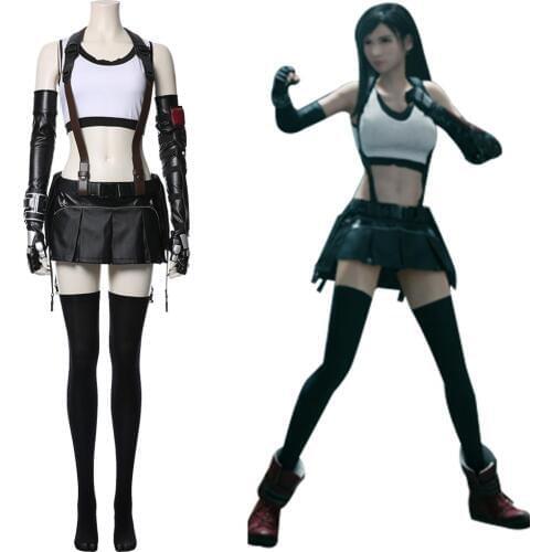 Final Fantasy VII Cosplay Remake Tifa Lockhart Cosplay Costume Adult Women Girls Suit Halloween Carnival Costumes