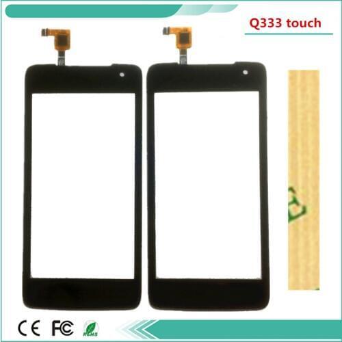3M Tape phone touch For Micromax Q333 Moible Phone Touch Screen Digitizer Panel Front Glass Sensor Lens Replacement