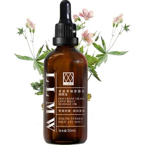 50ml Old Crane Grass Belly Massage Oil Warm The Uterus Ovarian Maintenance Solve Menstrual Disorders Dysmenorrhea