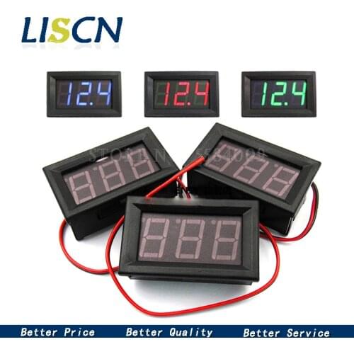 Mini Digital Voltmeter DC 4.5V to 30V Digital Voltmeter Voltage Panel Meter For 6V 12V 24V Electromobile Motorcycle Car 0.56