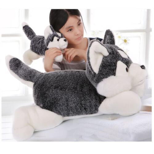 Stuffed animal 80 cm plush simulation husky dog husky doll gift w2521