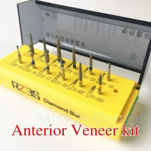 Dental Preparation Teeth Kit 12pcs For Anterior Veneer Clinic Dentist