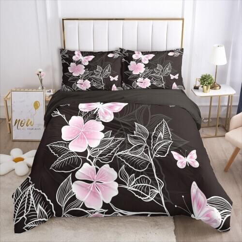 3D Bed Linen Set Flower Designer Duvet Cover Set Bedding Sets Quilt Covers Sets Comforter Case Full Twin Single Size Bedclothes
