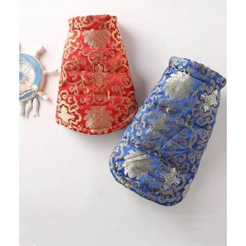 Pet clothes dog clothes thicken Chinese style New Year celebration birthday