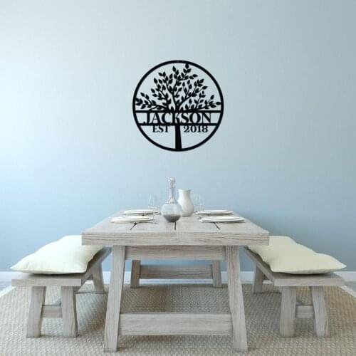 Custom Name Sign Personalized Tree of Life Sign Door Hanger Outdoor Sign Family Name Sign Custom wall decoration hanging gifts