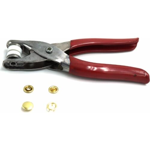 2018 Direct Selling Hot Sale Scrapbook Buttons 100 Sets Of 10mm gold Snap Button With Five Claws +installation Tools Pilers