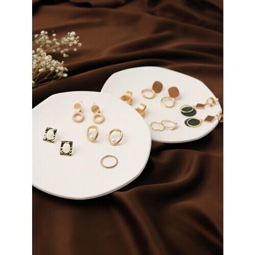 White Porcelain Earrings Rings Display Plate Jewelry Dislay Tray Jewellery Display Plate