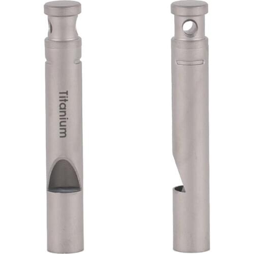 Tiartisan Pure titanium survival whistle lightweight portable outdoor camping equipment high frequency titanium whistle