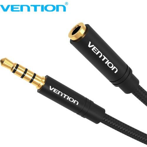 Vention Jack 3.5 mm Audio Extension Cable for Huawei P20 lite Stereo 3.5mm Jack Aux Cable for Headphones Xiaomi Redmi 5 plus PC