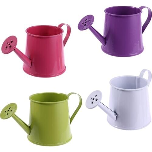 Vintage Metal Iron Flower Watering Barrel Retro Flower Succulent Pot Plant Bucket Home Ornaments Garden Balcony Succulent Bucket