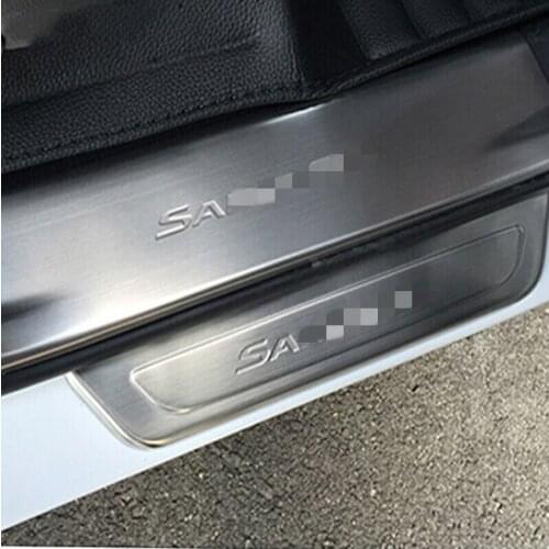 High quality stainless steel Scuff Plate/Door Sill Door Sill For 2013-2018 Hyundai SantaFe ix45 Car styling