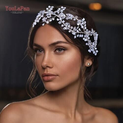 YouLaPan HP288 Rhinestone Bridal Headwear Hair Accessories Women Tiara Ornaments Wedding Headband Beaded Bride Hair Jewelry