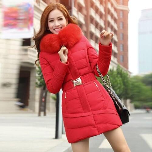 England Style Winter Jacket Women 2021 New Korean Slim Fashion Mid-length Down Cotton Coat Women Plus Size Parka Abrigo Mujer