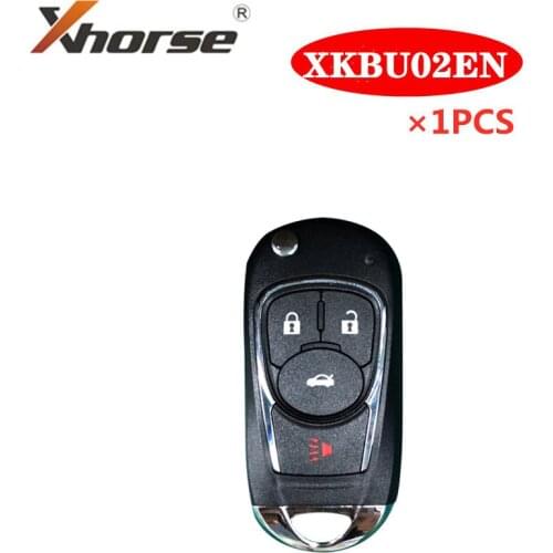 1PCS Xhorse Wire Flip Universal Remote Key for Buick Style 4 Buttons for VVDI VVDI2 Key Tool English Version