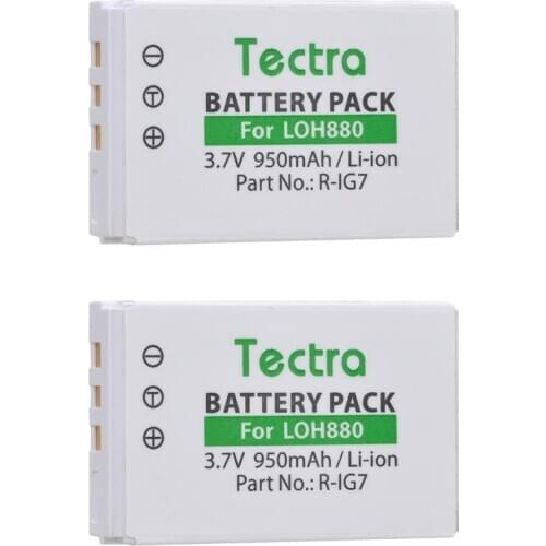 2pcs New R-IG7 Battery for Logitech Harmony LOH880 900 720 850 880 885 890 Pro H880 Universal Remote 950mAh Batteries