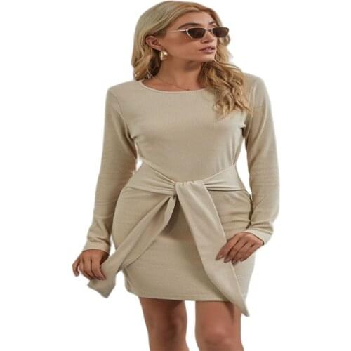 2021 Factory Price High Quality New Fashion Hot Sale Autumn And Winter Long Sleeve Hip Dress