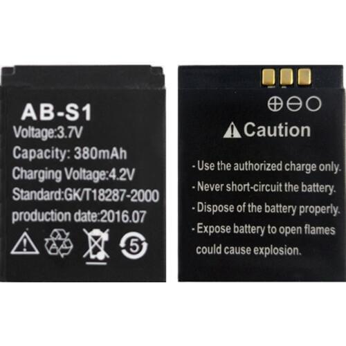 OCTelect AB-S1 watch bluetooth watch phone battery 380 mAh for dz09 smart watch S1