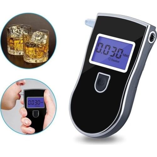 Digital Alcohol Tester Breathalyzer Analyzer Alcohol Breathalyser Detector LCD Alcohol Sensor Alcohol Meter With 20 Mouth Pieces