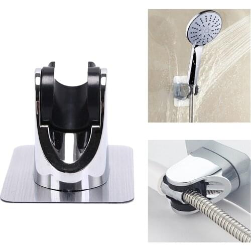 Bathroom Shower Head Holder Adjust No Drilling Bracket Mount Attachable Sticker