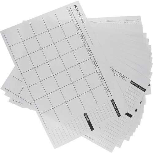 1pc Personal Agenda Planner Organizer Business Office Stationer Calendar Monthly Planner Months Diary Notebook