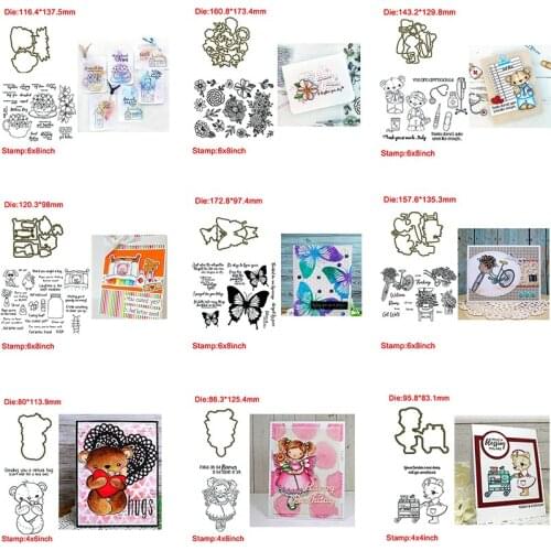 Good Items Animal Plant Words Metal Cutting Dies&Transparent Clear Stamps For DIY Scrapbooking Album Paper Cards New 2020