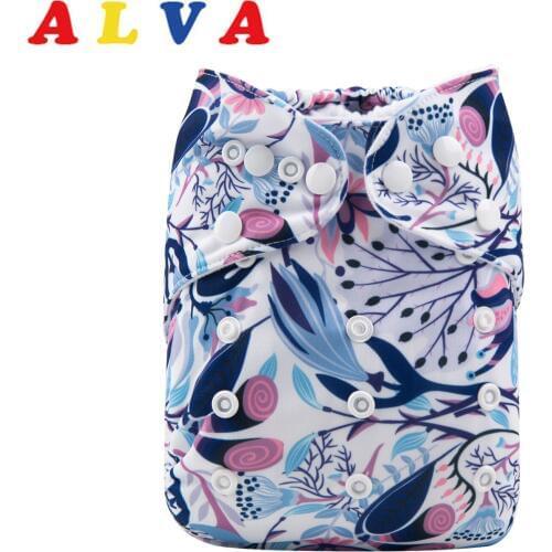New Arrival! ALVABABY Baby Nappy Adjustable Baby Cloth Diaper With Microfiber Insert