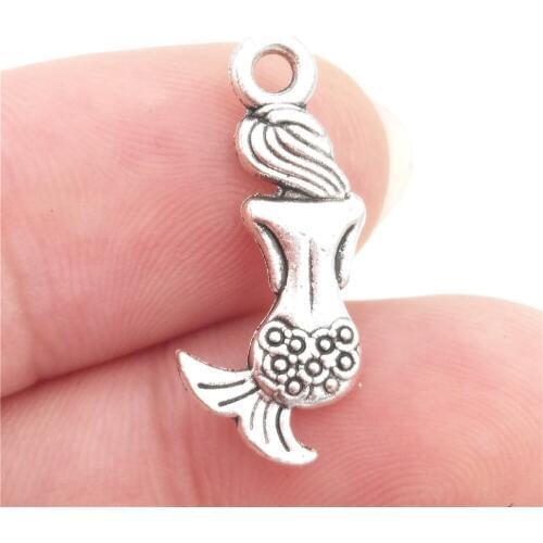 BULK 30 Zinc Alloy Beach Ocean Theme Mermaid Sea Snail Beach Chair Charms Antique Silver Plated 9*20mm 0.8g