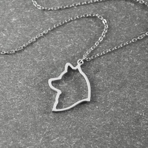 Akita necklace, Akita pendant, animal necklace ,alloy dog necklace , pet memorial gift , dog pendant , Akita charm