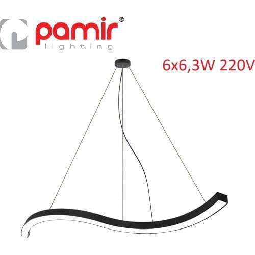 Pamir Lighting 6x6,3W L: 1570mm S Type Suspended LED Lighting Fixture PL8SS23L15C Energy Saving Light Decorative Design