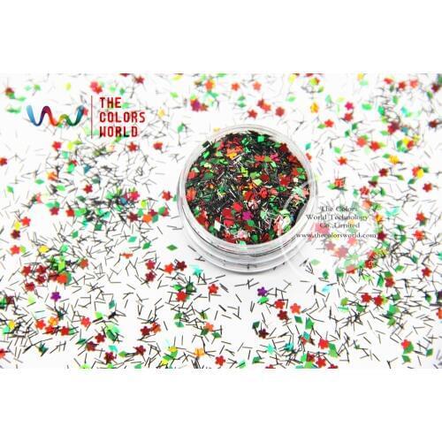 RM-357 Mix Colors and shapes Glitter for nail art makeup and DIY decoration