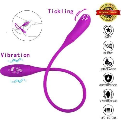 Silicone Tickling Jump Egg Remote Control Female Double Vibrator Clitoral Stimulator Vaginal G-spot Massager Sex Toy For Couples