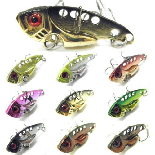 WLure 3.8cm 9.4g Metal VIB High Frequency Action Sink to Bottom Long Distance Casting Carp Bait Fresh Water Sea Fishing Lure BL3
