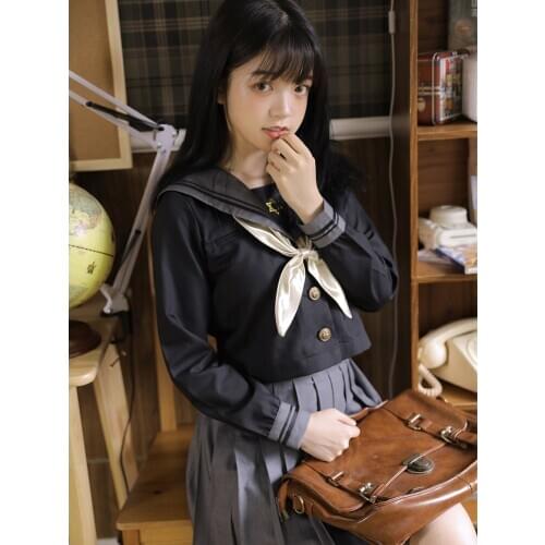 Japanese fashion JK Uniform Skirt Genuine Original Japanese Sailor Suit Womens Suit Student Uniform School Uniform