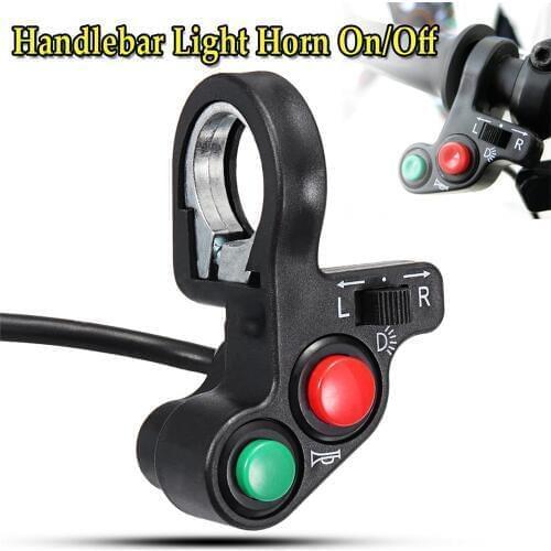 22mm Motorcycle ATV Bike Bicycle Horn Indicator Handlebar on Off Control Switch Turn Signal Light Motorbike Accessories