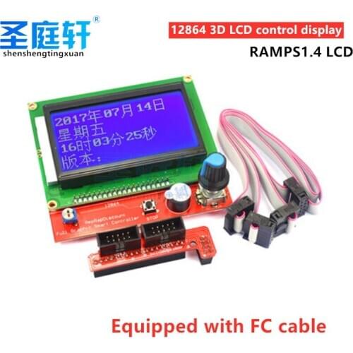 3D Printer Parts, 12864 LCD Control Panel, 12864lcd LCD Screen for 3D Printer, RAMPS1.4 Smart Controller