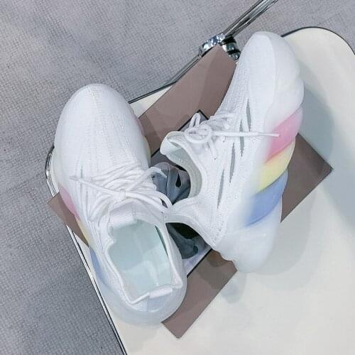 Womens Shoes Summer Woven Sports Shoes Fashion Casual Shoe Breathable Mesh Coconut Shoes All-match for Women Sneakers