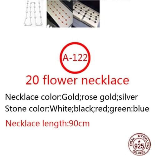 A122 20 flower 925 sterling silver necklace fashion style four leaf flower clover high-end style new jewelry girlfriend