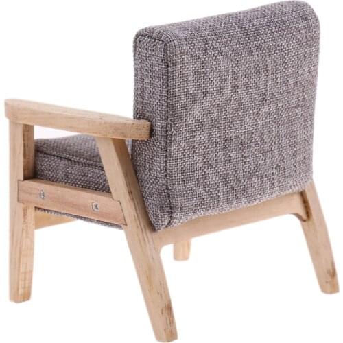 1 12 Scale Dollhouse Cloth Sofa Chair Luxury Seat for Living Room Bedroom Decoration, Doll House Accessories and Furniture