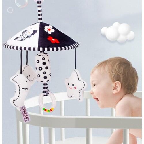 1 Pc Baby Stroller Rattle Toy Crib Cot Pram Hanging Pendant Plush Hand Bell Infants Sensory Toys Shower Gifts