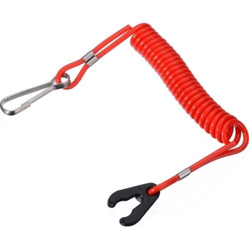 1pcs Red Safety Lanyard Motorboat Outboard Boat Motor Engine Kill Stop Switch Key Tether for Yamaha for Honda