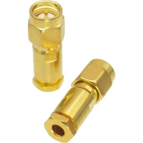 1Pcs Connector SMA Male Plug Clamp RG174 RG316 LMR100 Cable Straight RF Coaxial