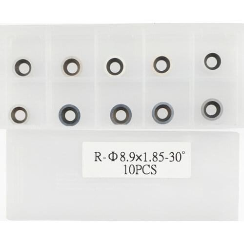 8.9mm Round Carbide Inserts Ci5 Cutters (8.9mm X 1.85mm Thickness- 30 Degree) Round Carbide Cutter Replacement for Turning Tools