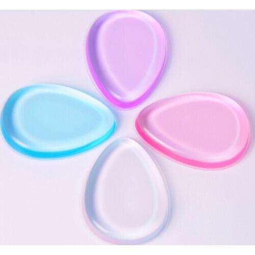 100pcs Soft Water Droplets Color Silicone Makeup Sponge Cosmetic Puff Beauty Tools Transparent Powder Blender