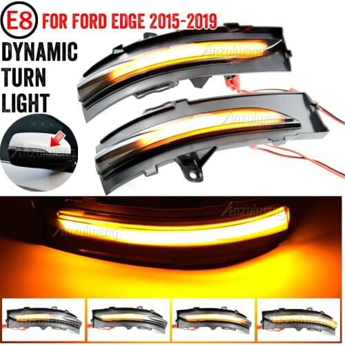 2pcs Dynamic LED Turn Signal Light Mirror Indicator Blinker for Ford EDGE 2015 2016 2017 2018 2019