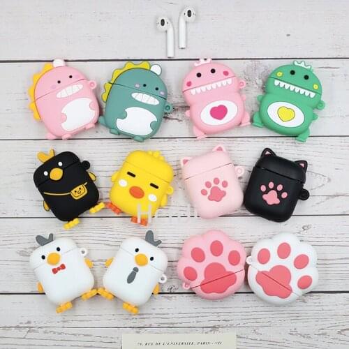 3D Silicone Cartoon Coque Super Cute Bros Case for Air Pods 1 2 Earphone Cover for Apple Airpods Silicone Cases Funda