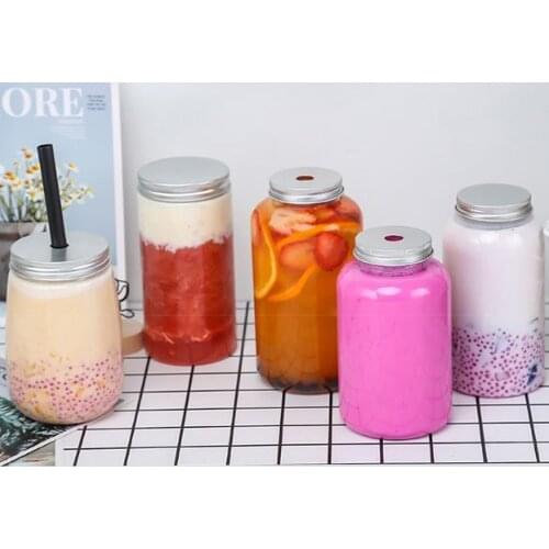 500ML Creative Transparent Cup Portable Sport Plastic Water Bottle Fashion Large Capacity Wide Bottles Chubby Cold Drink Cup New