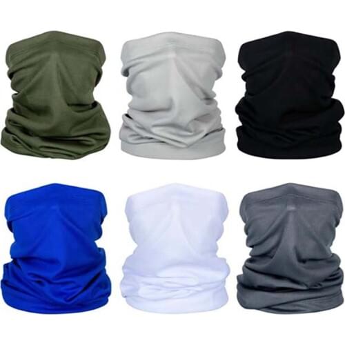 6 pcs Dustproof Fishing Scarf Summer Face Cover Outdoor Sports Bandana Anti UV Hiking Running Breathable Face Neck Gaiter fd