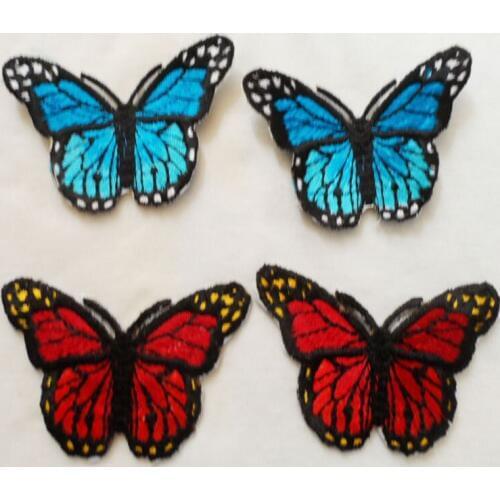 7.5*3.5 cm embroidery clothing DIY adhesive ironing jeans cloth patch cartoon stickers affixed cloth butterfly Patch stickers