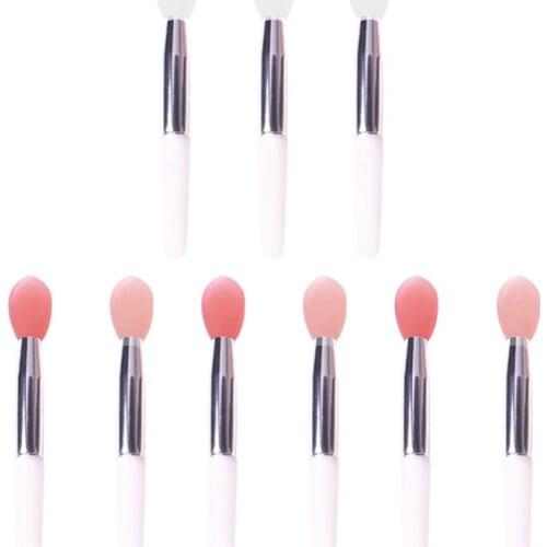 9Pcs Silicone Lip Brush Professional Lipstick Applicator Women Makeup Supply Lip Brush Make Up Cosmetics Beauty Brush Set