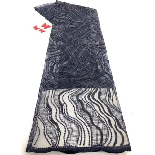 African Lace Fabric 2021 High-quality Lace French Mesh Fabric Sequins Lace Fabric For Nigerian Wedding Dress D3761